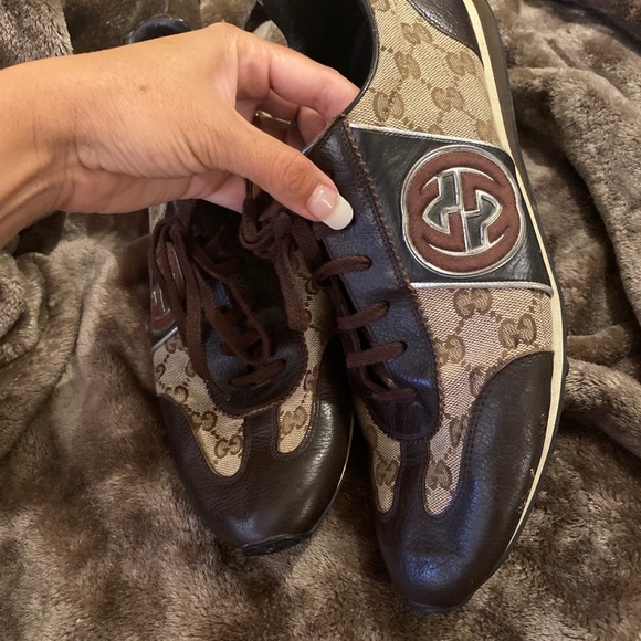 Gucci: Men's GG Logo Sneakers Size 10G # 202744 - Picture 5 of 7